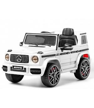 Mercedes G63 12V, BLANCO, RC, ASIENTO DE PLÁSTICO, RUEDAS DE PLÁSTICO - AT-G63WHITEPLAST